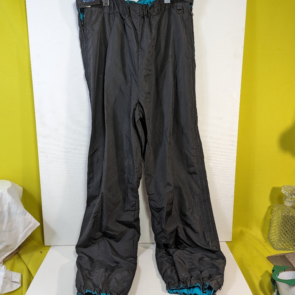 Mens Columbia Sportswear Snow Ski Pants Size XL Black F3 SM 8420 Zipper Legs
